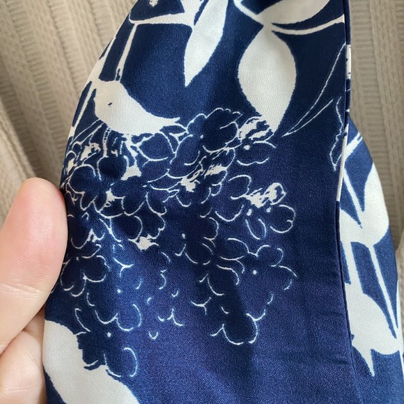 Free People Party in the Back Top Mock Neck Open Back Scarf Cream blue - Picture 8 of 16